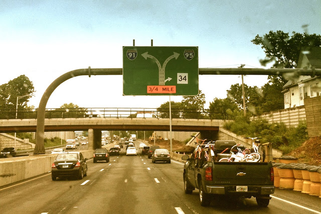 What lies west of 91?